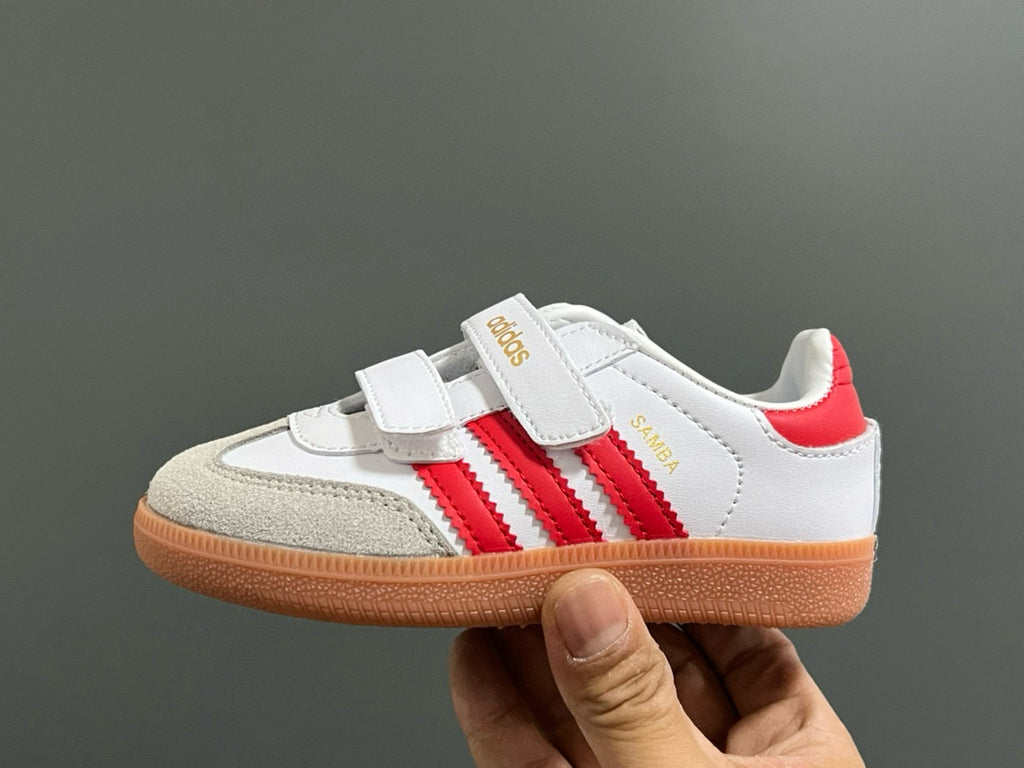 Adidas Samba Velcro Sneakers" white, red"
