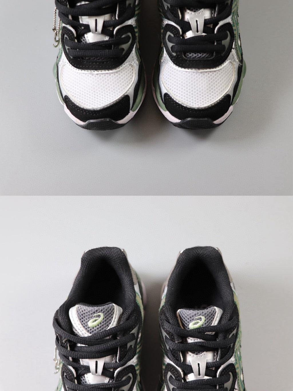 Asics Gel-NYC Professional"   white, black, dark & light  green"
