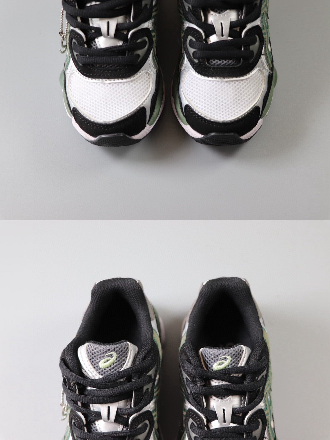 Asics Gel-NYC Professional"   white, black, dark & light  green"