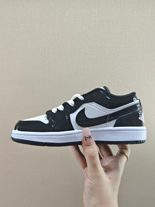 Qiao Yizhuan G version low-top children's lace-up sports shoes" Black"