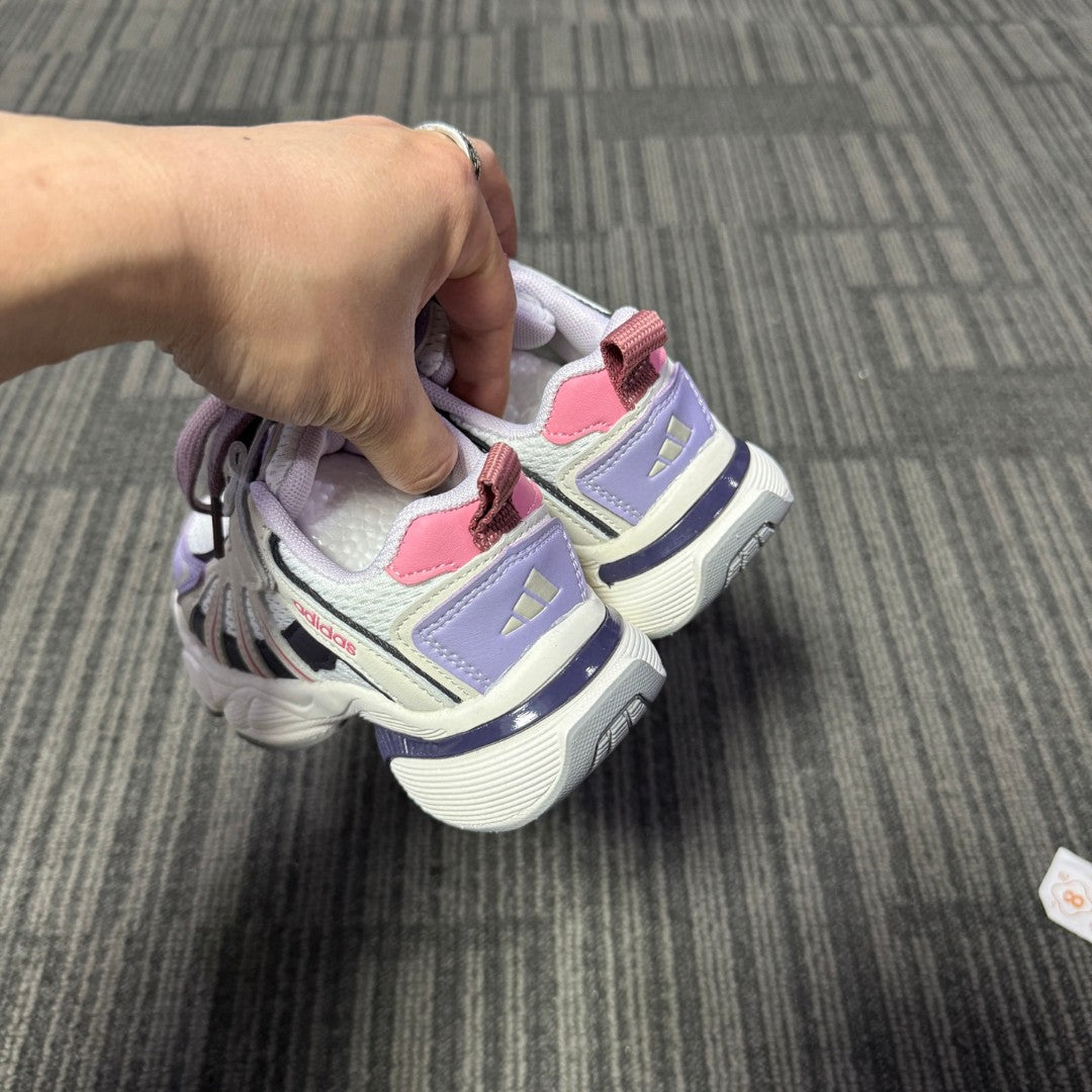 Adidas dad shoes" cream, purple"