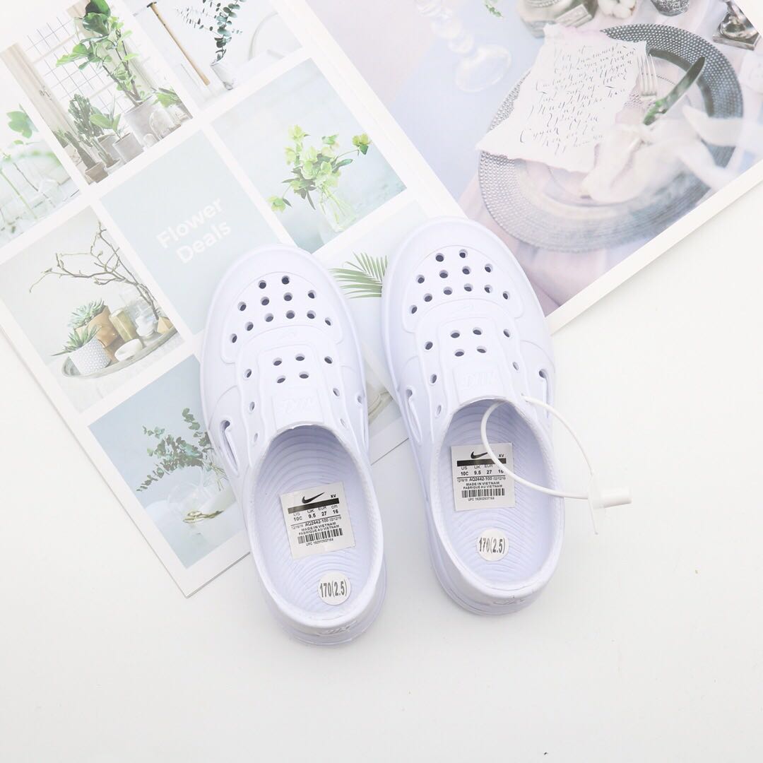 Nike Air Force Hole Shoes Beach Sandals" white"
