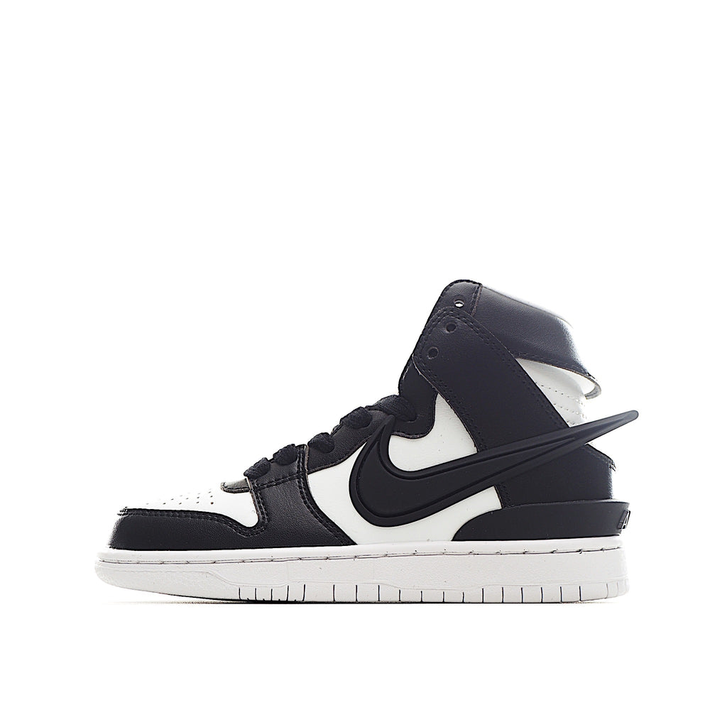 Nike Dunk High Top Swoosh " white, black"