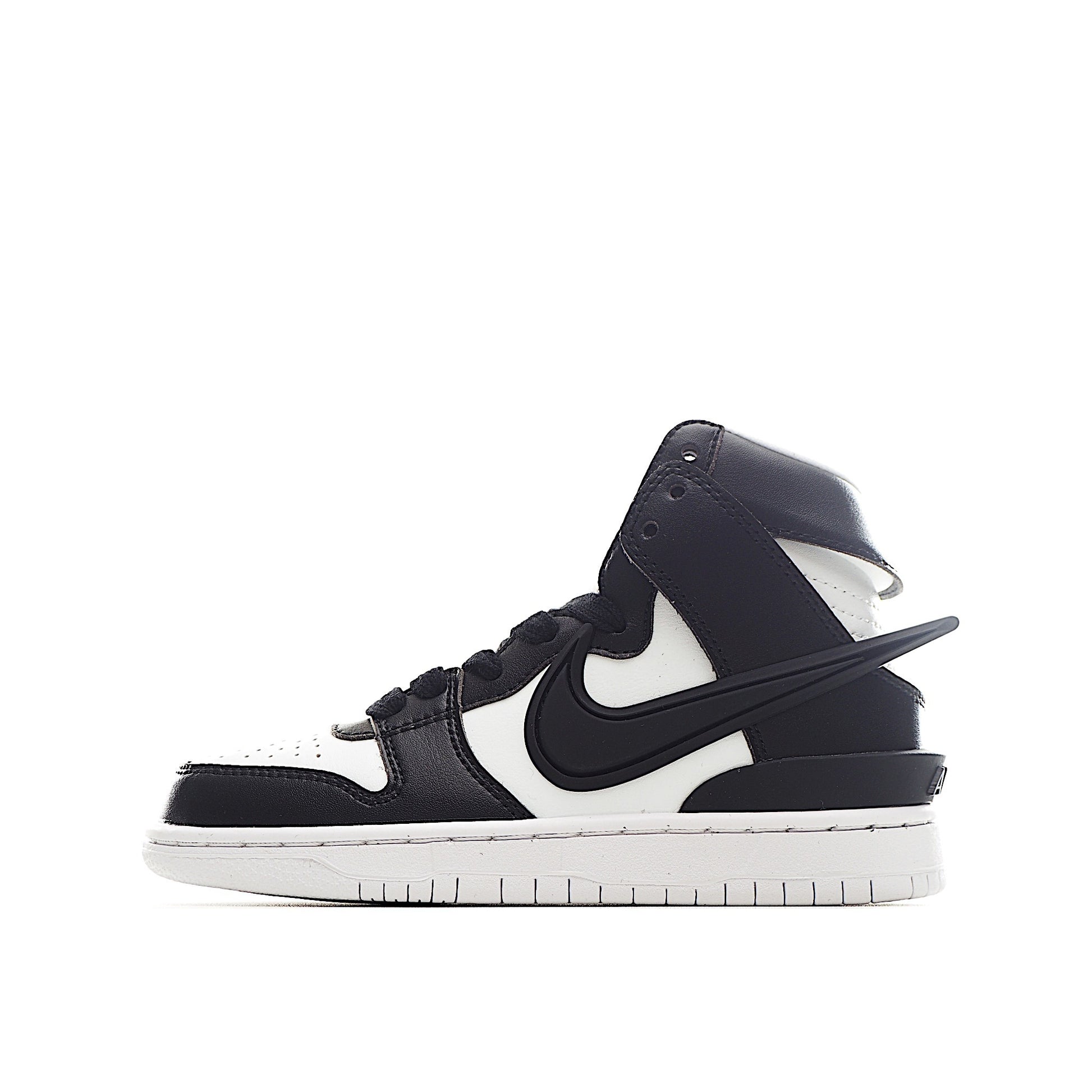 Nike Dunk High Top Swoosh " white, black"