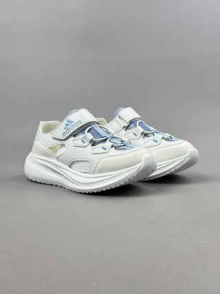 Adidas sandal" off white, light blue"