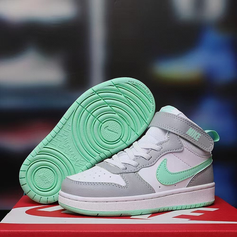Air Force workwear mid-cut Velcro" white, gray"