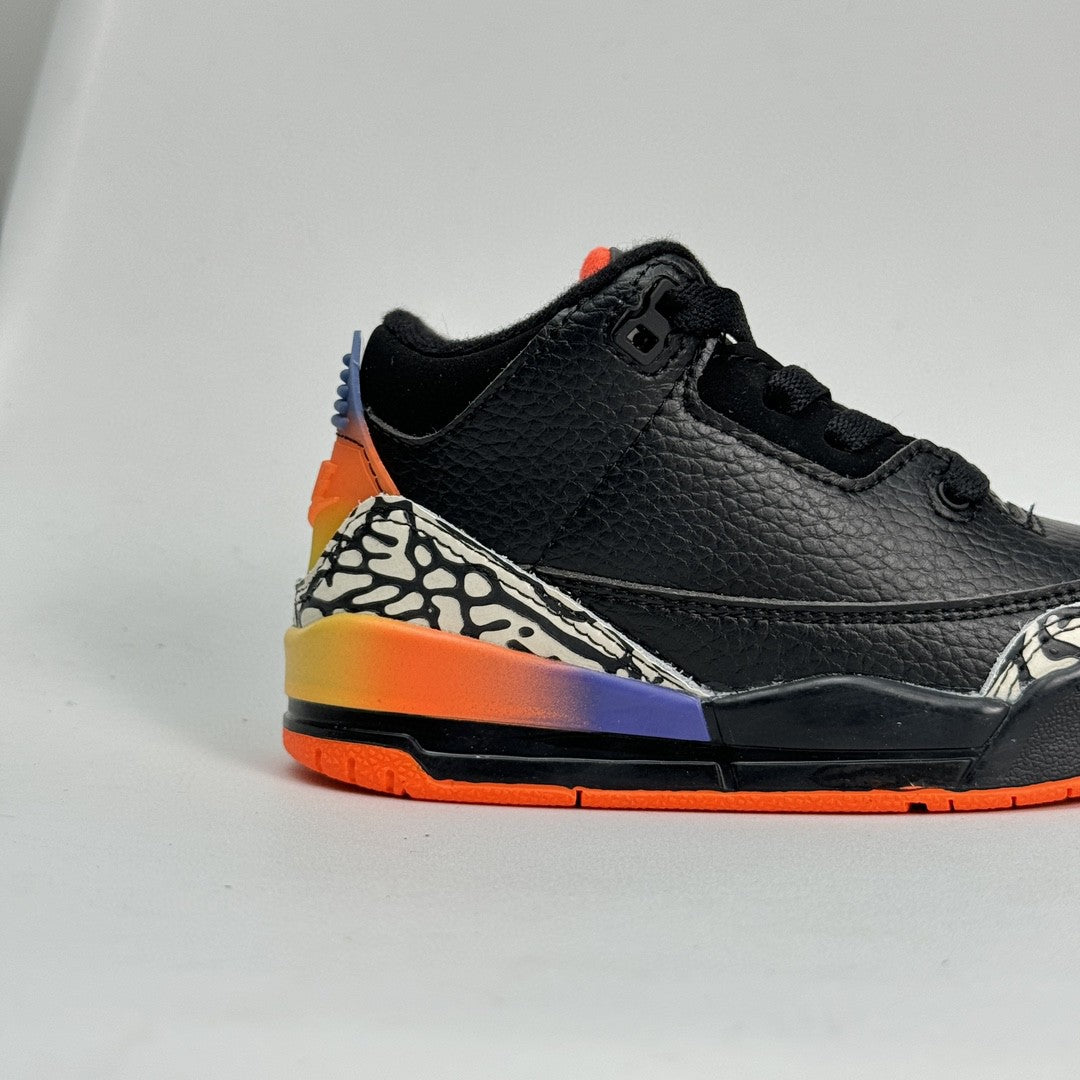Jordan 3 children's shoes" black, orange"