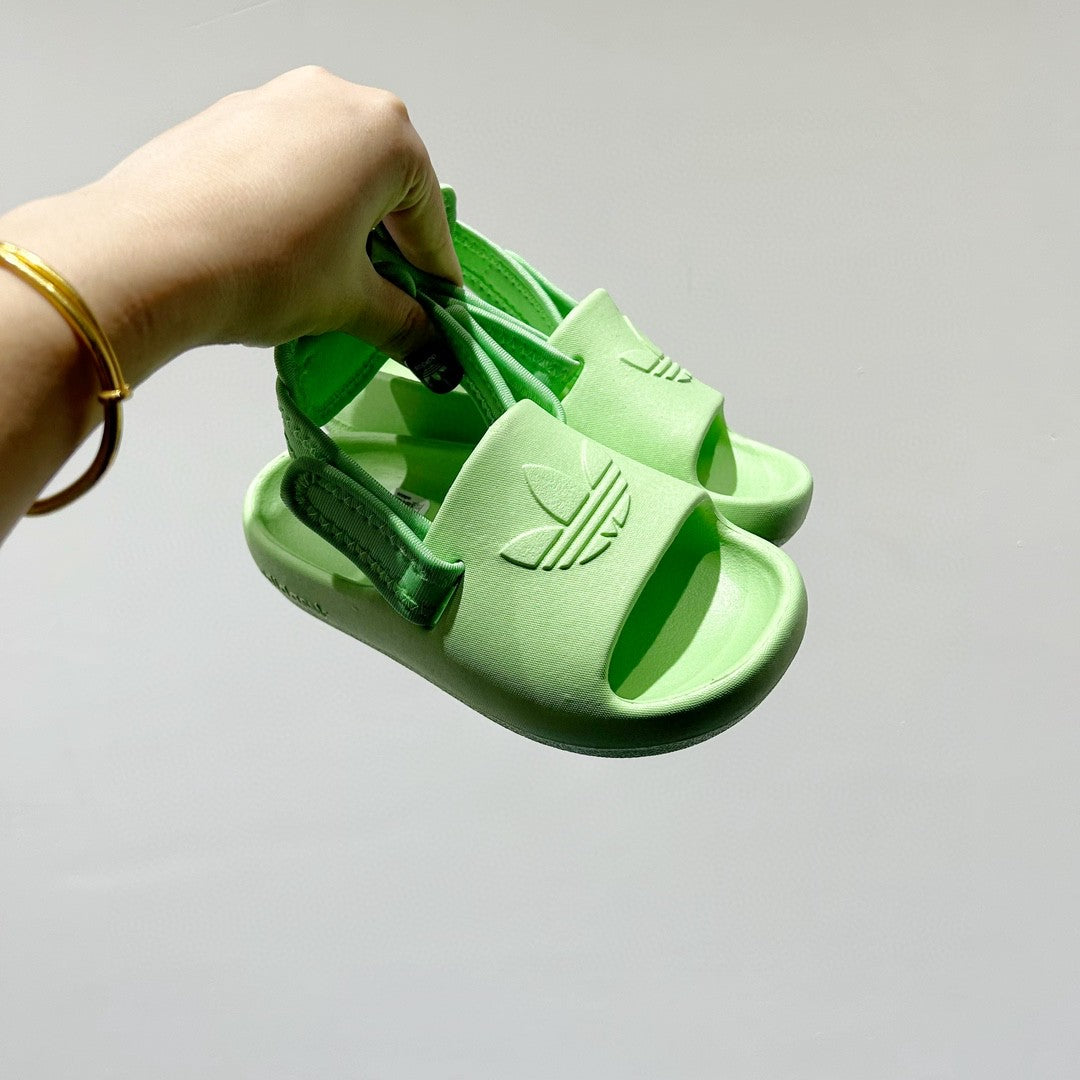 Adidas clover soft thick sole detachable two-wear children's sandals" green"