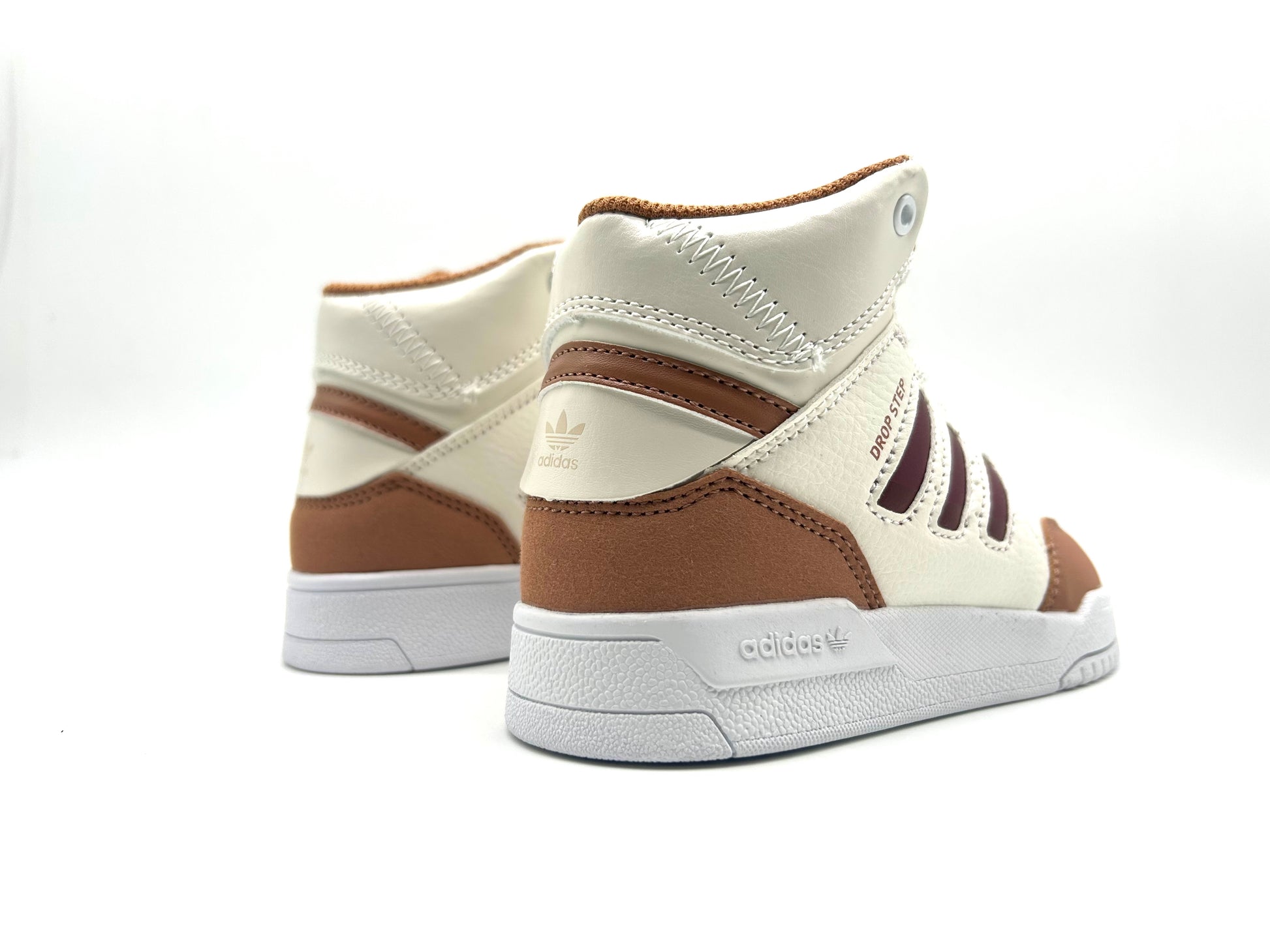 Adidas Trefoil Retro Basketball Shoes" white, brown"