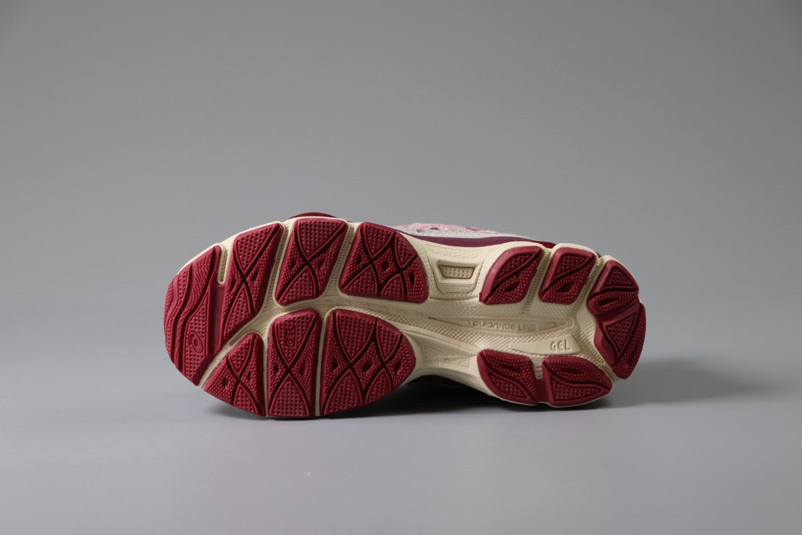 Asics Gel-NYC Professional"   burgundy/maroon, pink, and off-white/cream"