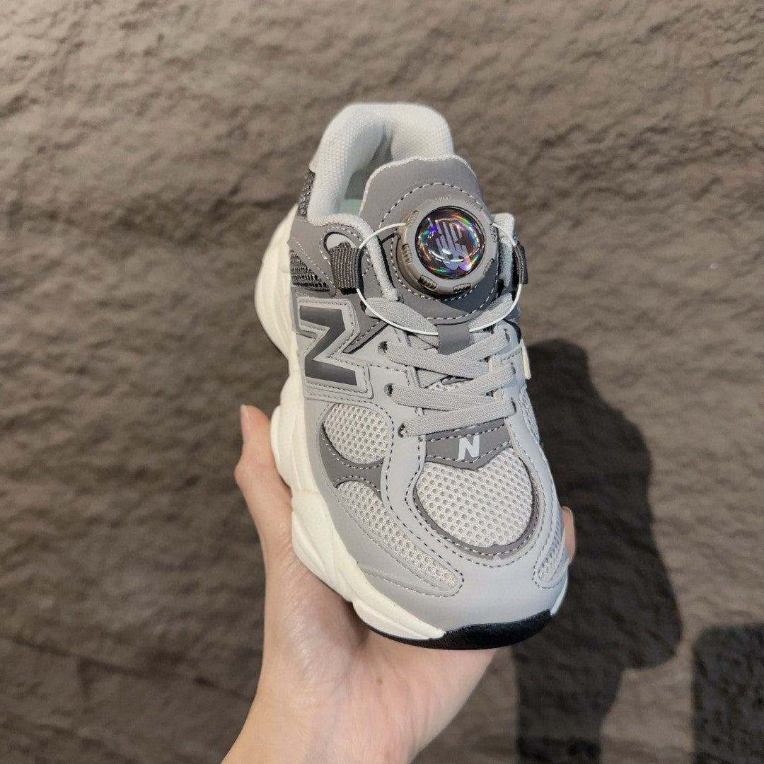 NB9060 rotating button children's shoes" gray"