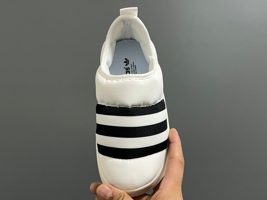 Adidas Bread Children's Slip-On Cotton Shoes" white"