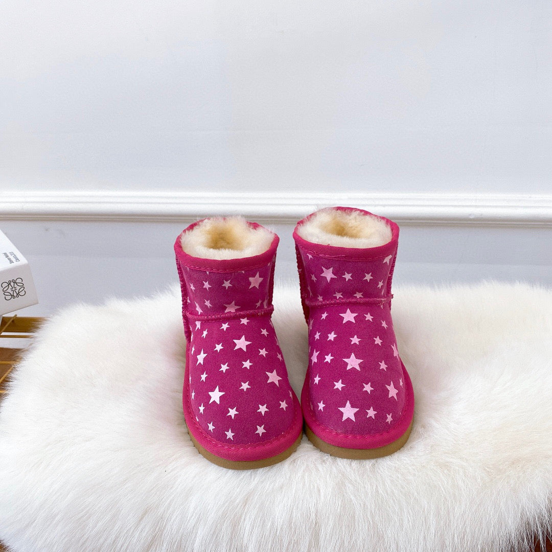 UGG5854 luminous little star children's shoes"fuchsia "