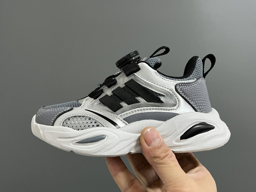 Trefoil rotating button children's shoes " black, gray"