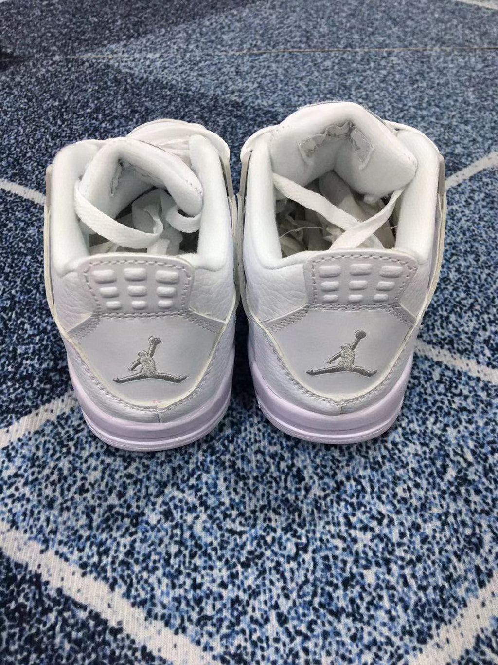 Jordan 4 children's sports shoes" white"