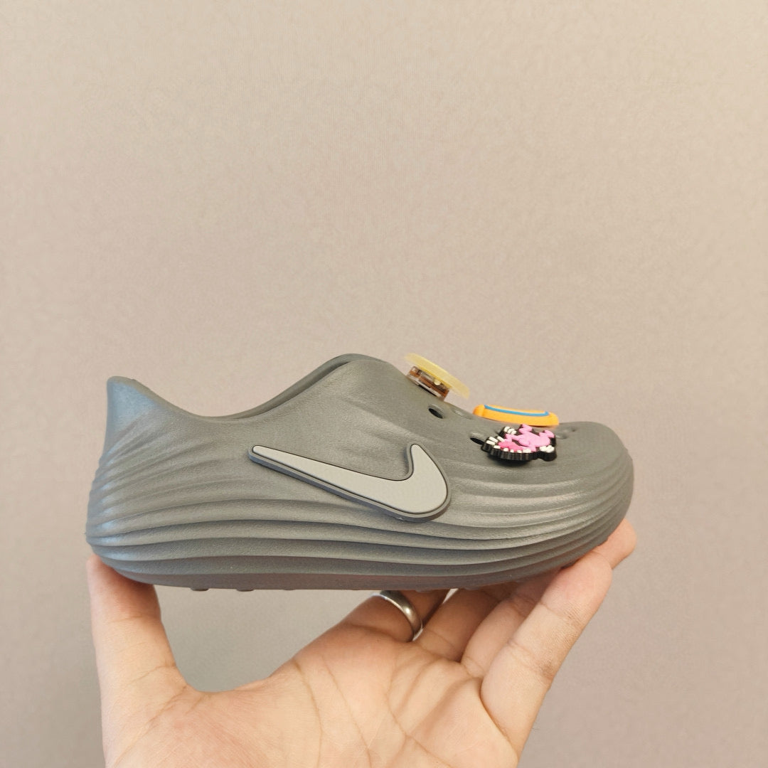 Nike hole beach sandals parent-child style" gray"