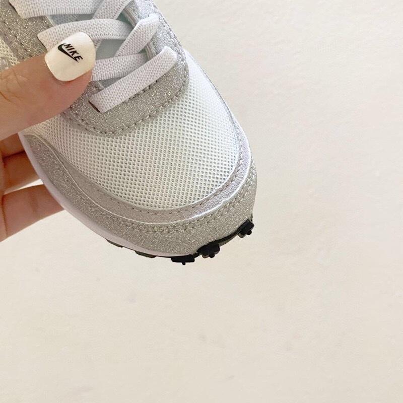 Nike Waffle Casual Jogging Shoes Deconstructed Double Hook" white"