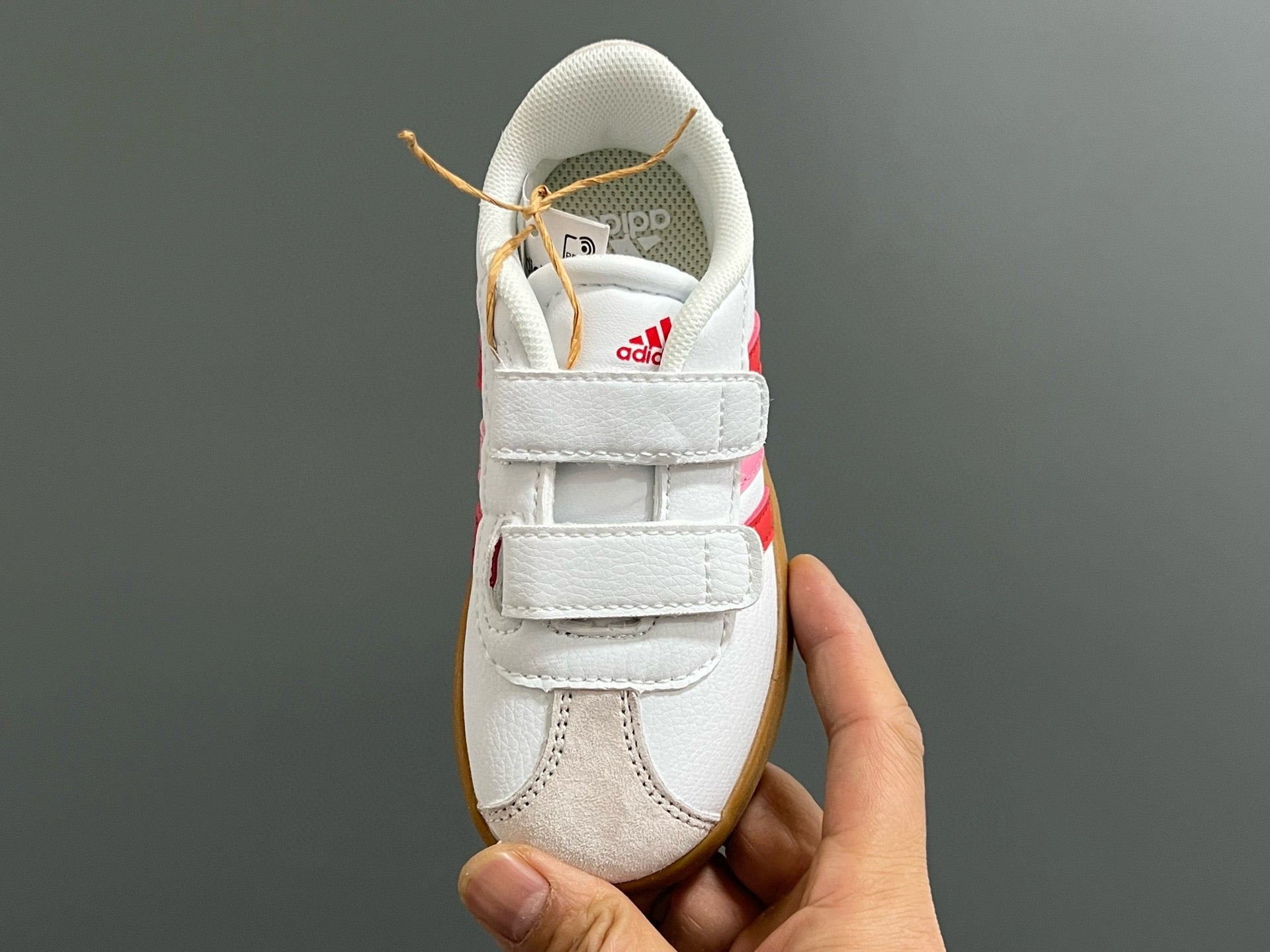 Adidas tennis shoes" white, red, pink"
