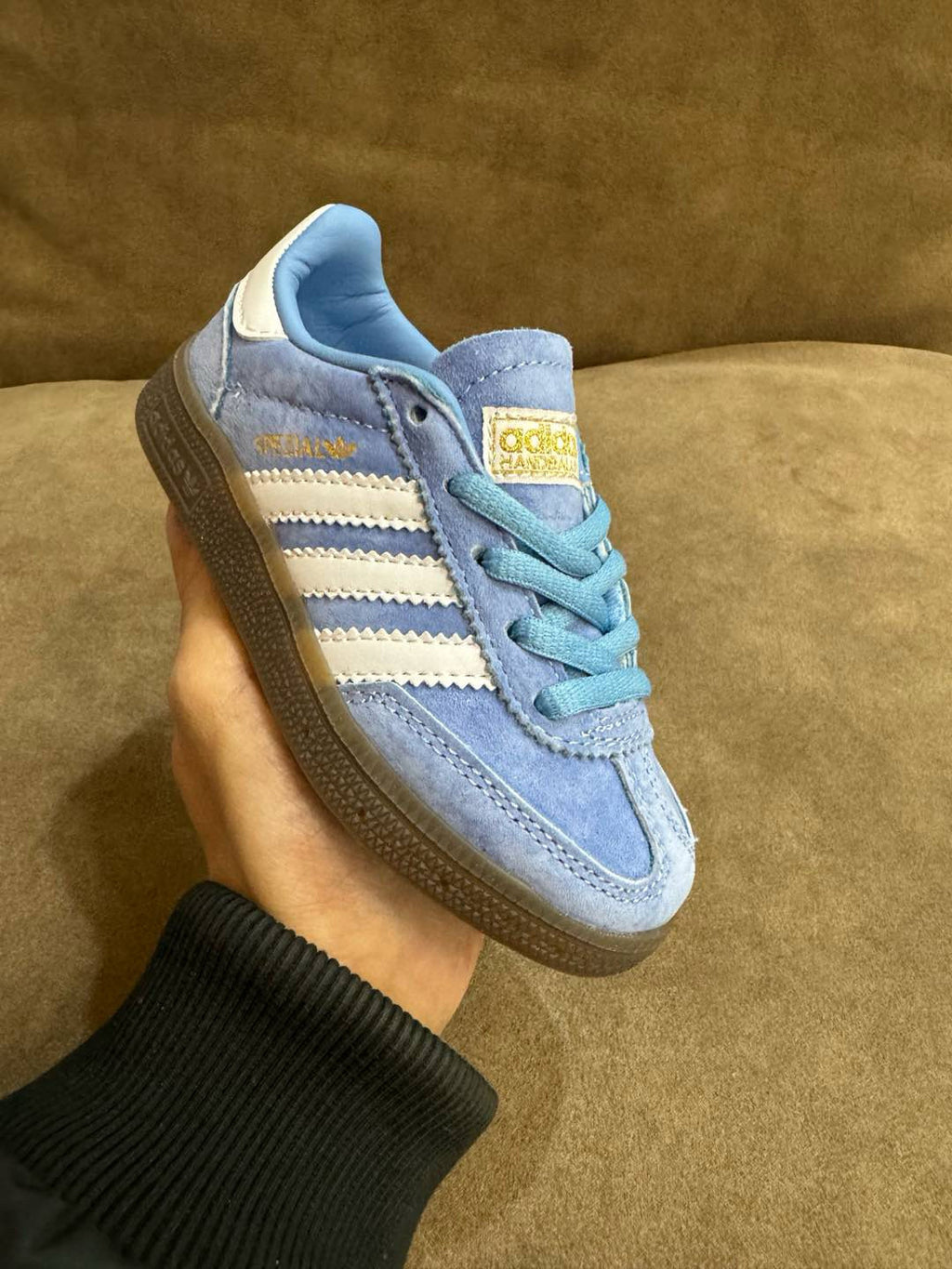 Adidas training 3 generation pig leather children's shoes" blue"