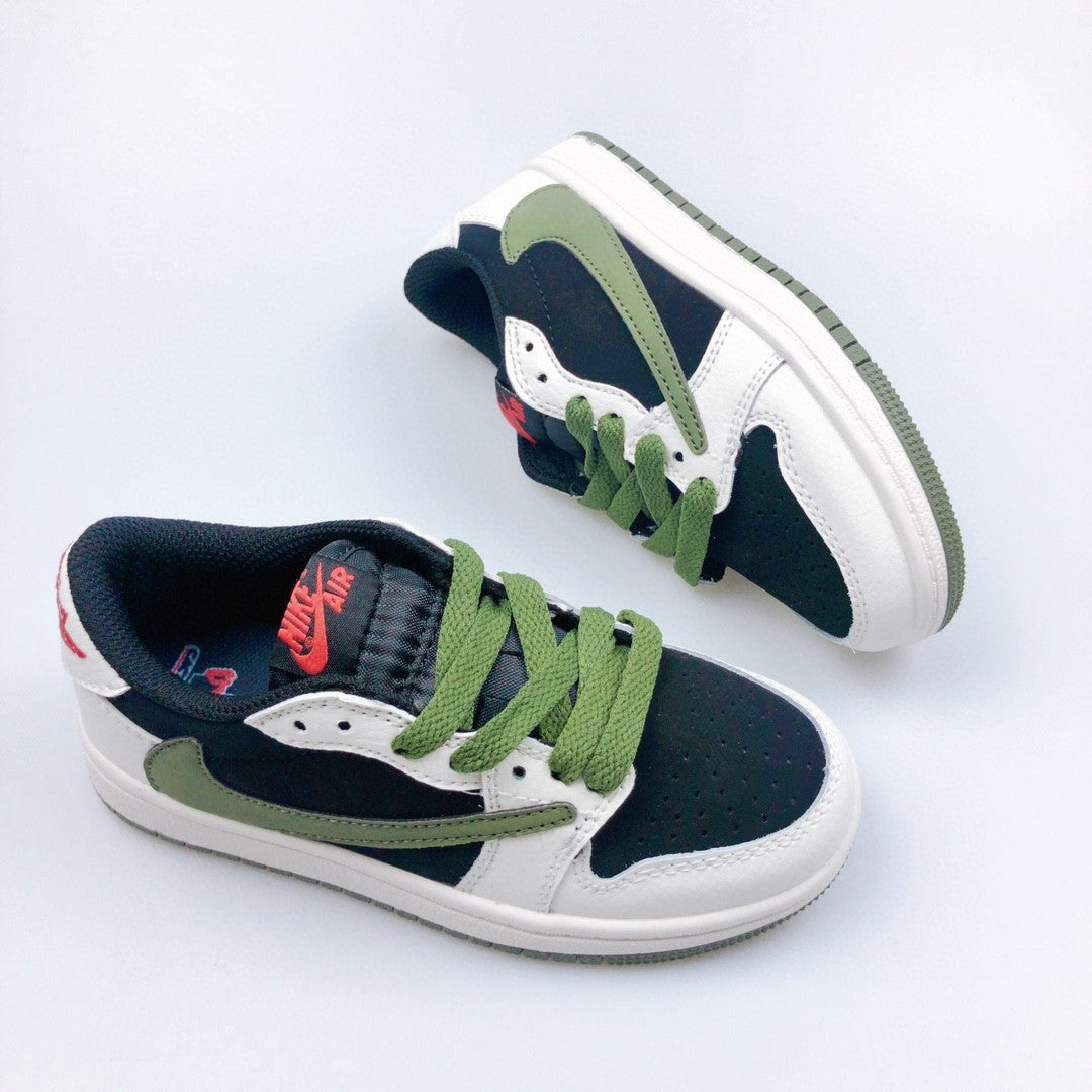 Jordan low-top reverse hook black warrior" black, white, green"