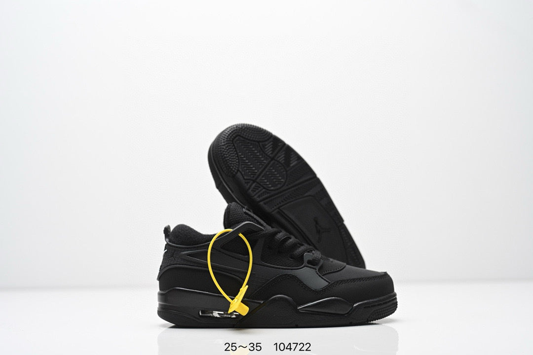 Jordan 4 low-top air cushion basketball shoes" black"