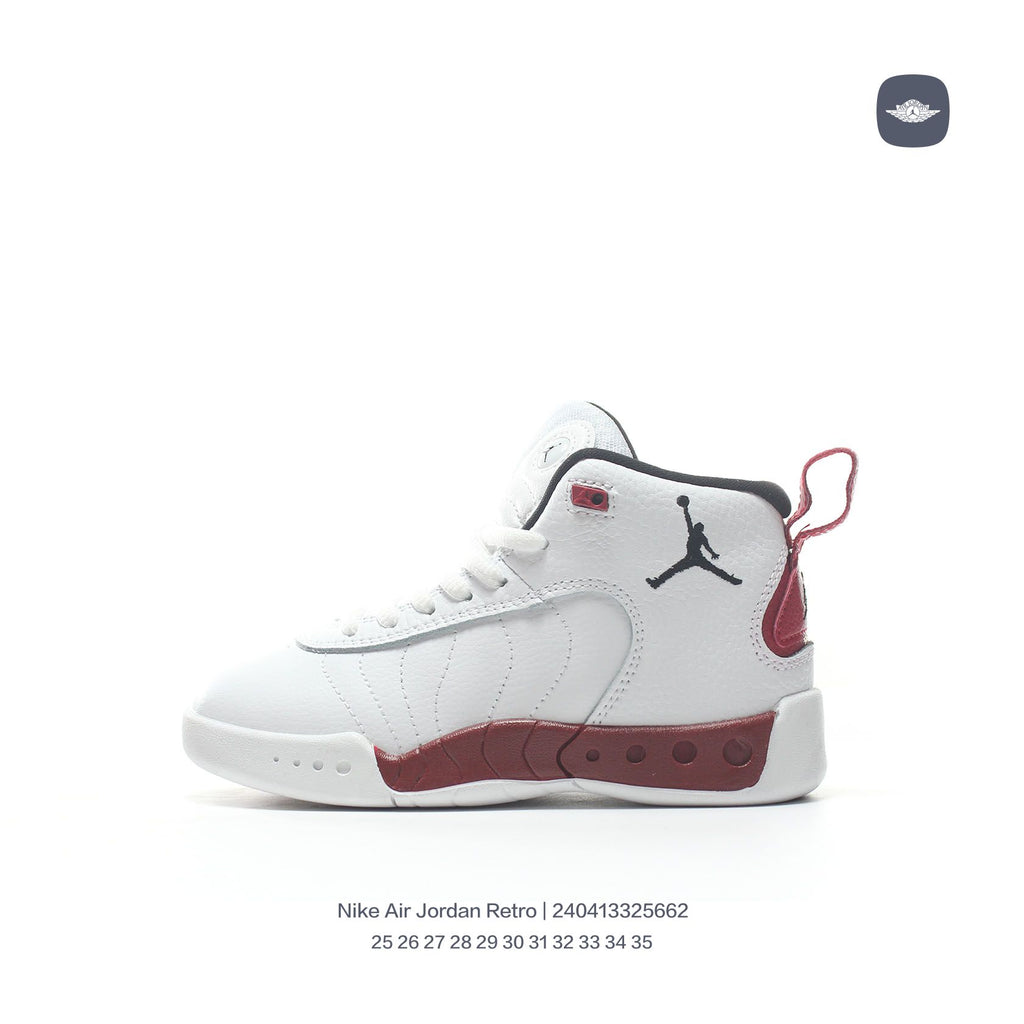 Jordan Retro-combat basketball shoes " white, brown"