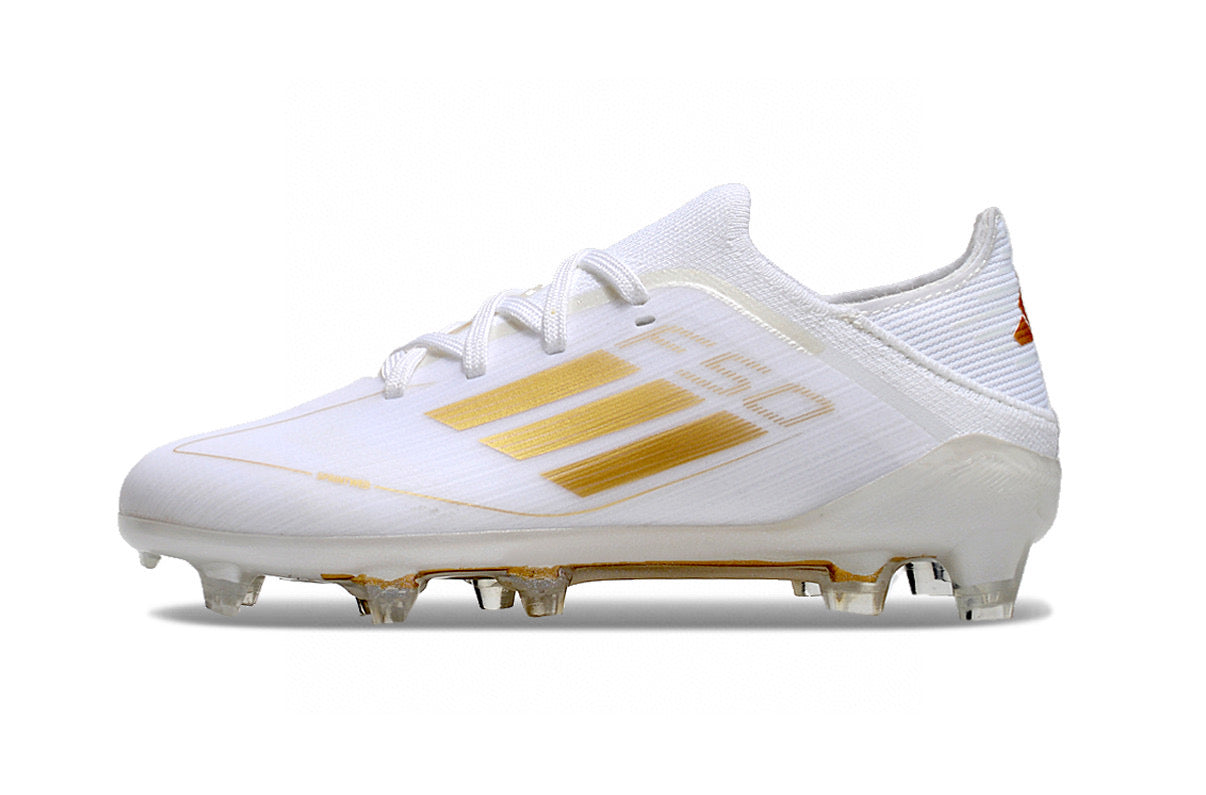 Adidas F50 knitted waterproof football shoes" white"