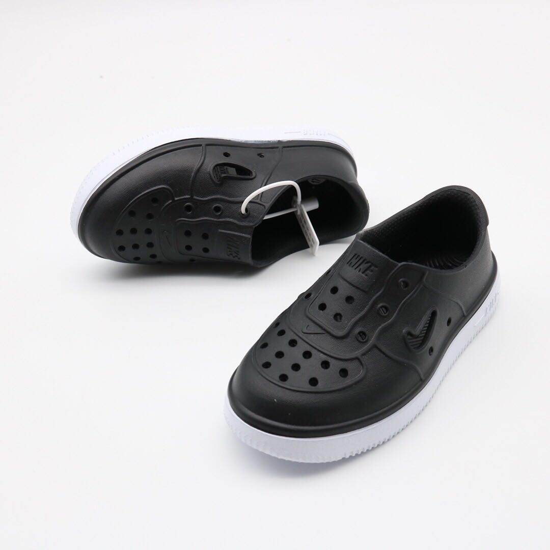 Nike Air Force Hole Shoes Beach Sandals" black"