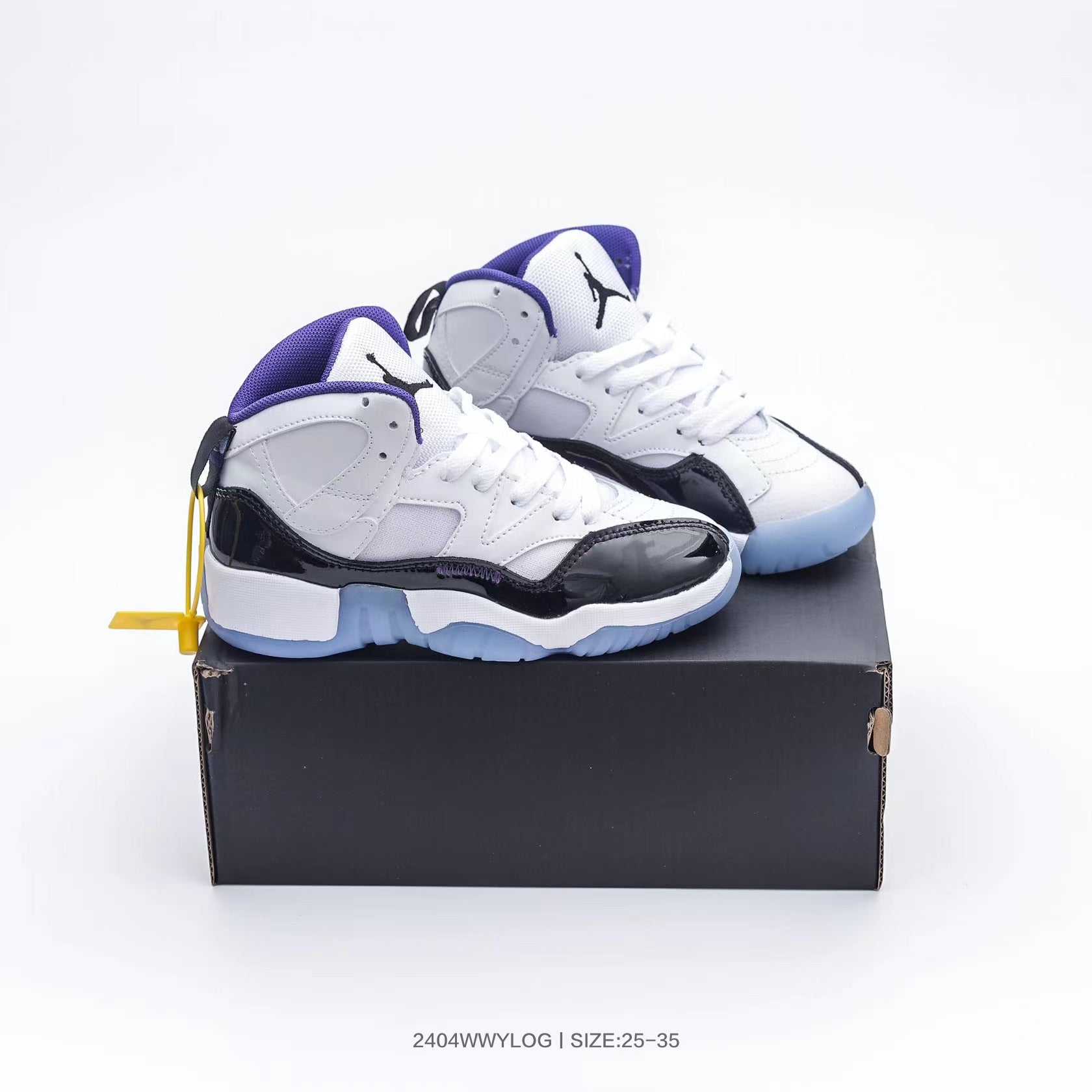 Jordan 612 series" white, black, violet"