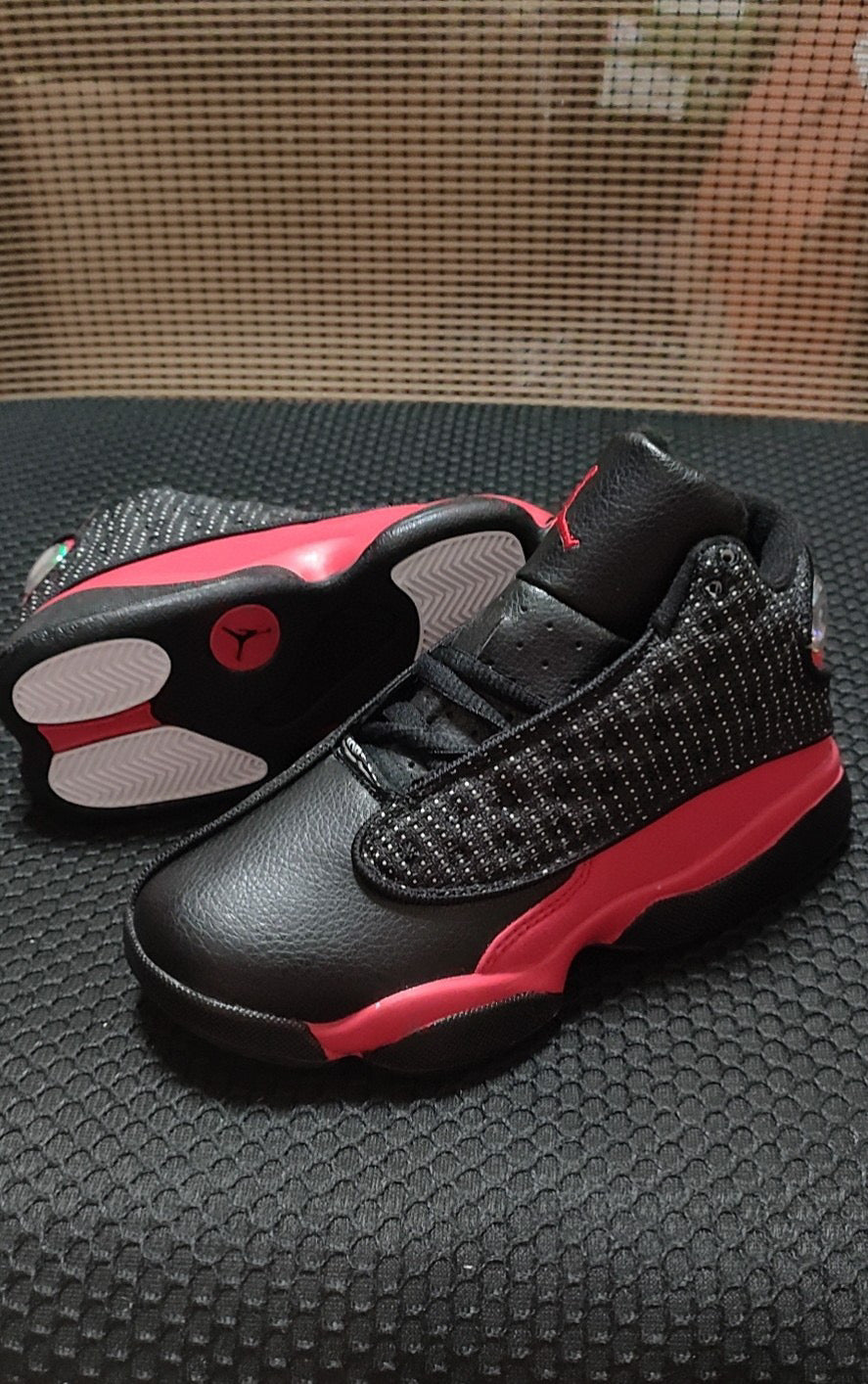 Joe 13 high top children's shoes" black, red'