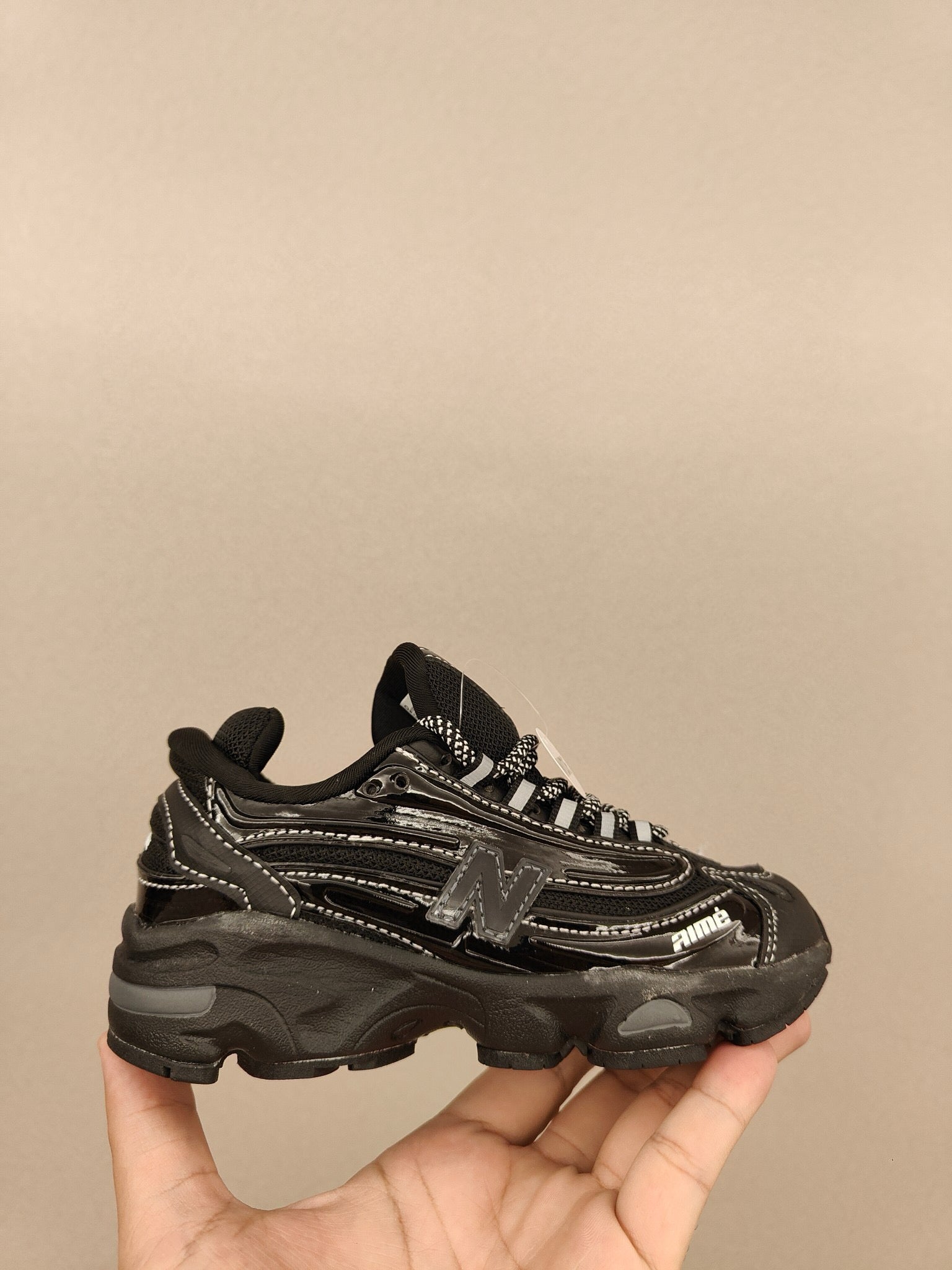 NB1000 lace-up children's shoes" black"