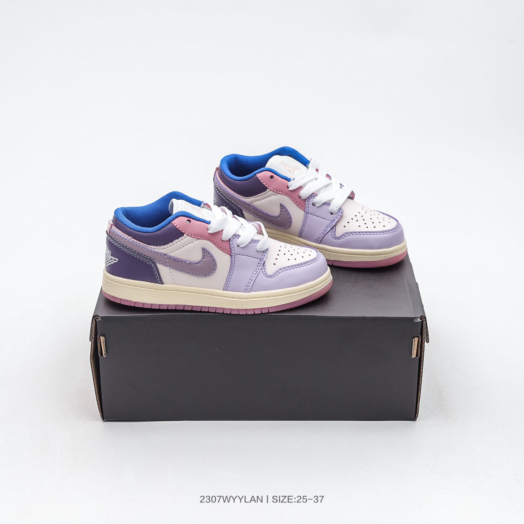 Joe 1 low-top hook series children's shoes" light and dark purple, Cream "