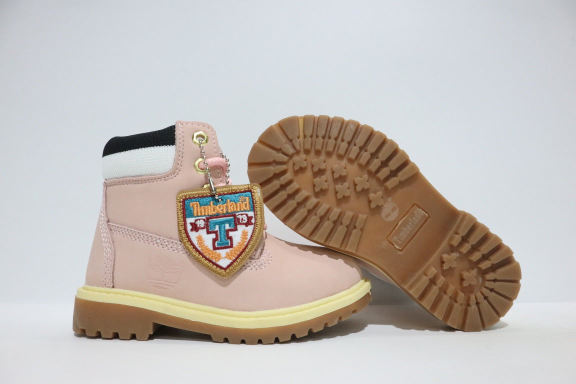 Timberland knitted children's work boots" pink"
