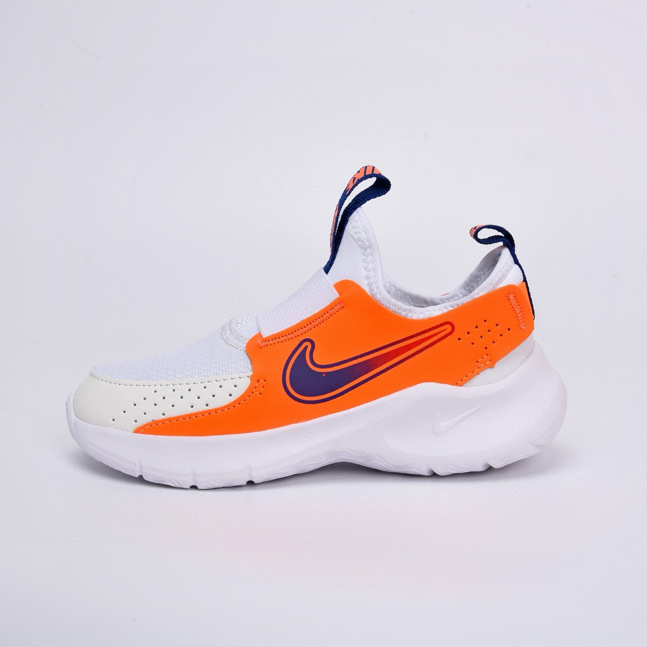Nike slip-on running shoes"  white, orange"