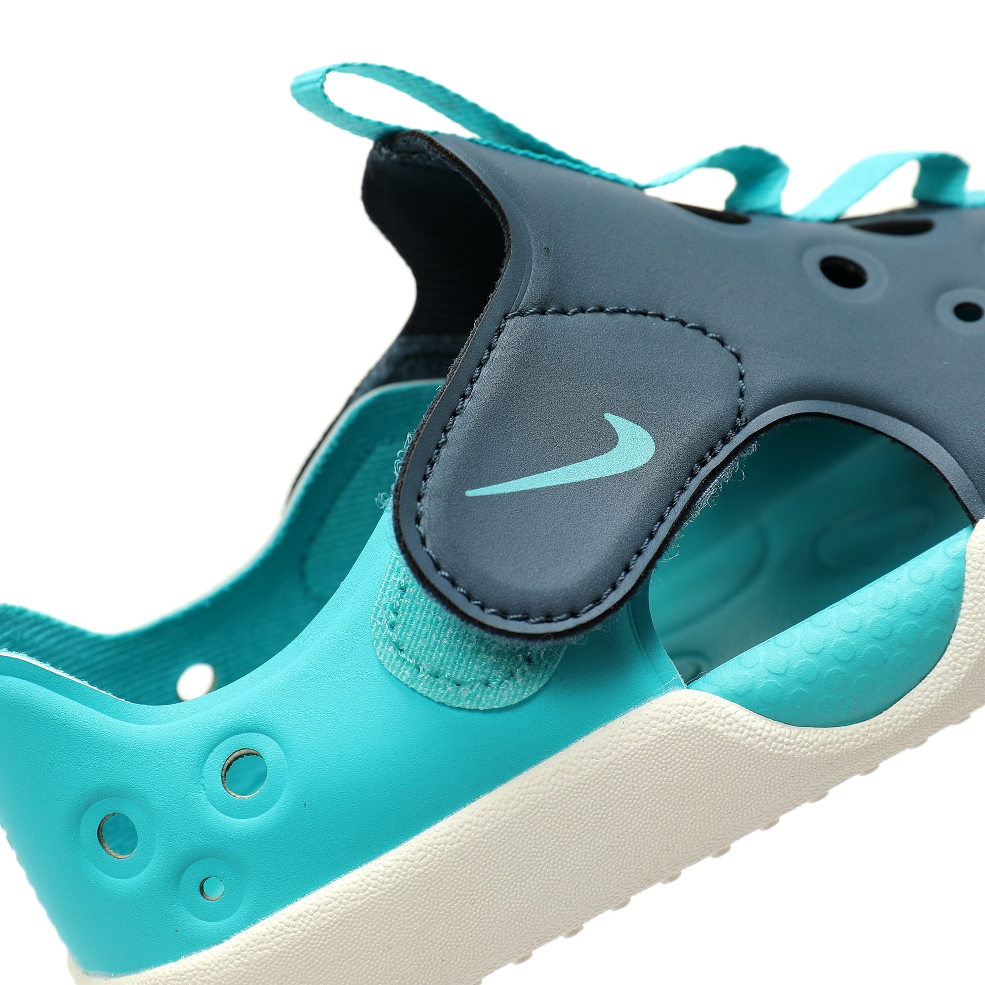 NK new SUNRAY PROTECT 4th generation children's beach hollow sandals" dark grey-blue"
