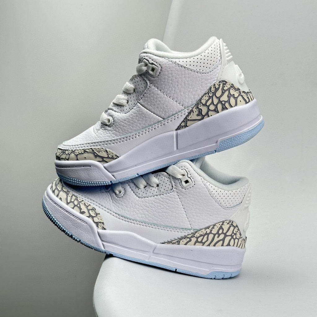 Jordan 3 children's shoes" white"