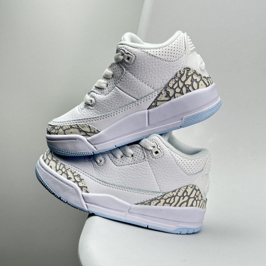 Jordan 3 children's shoes" white"