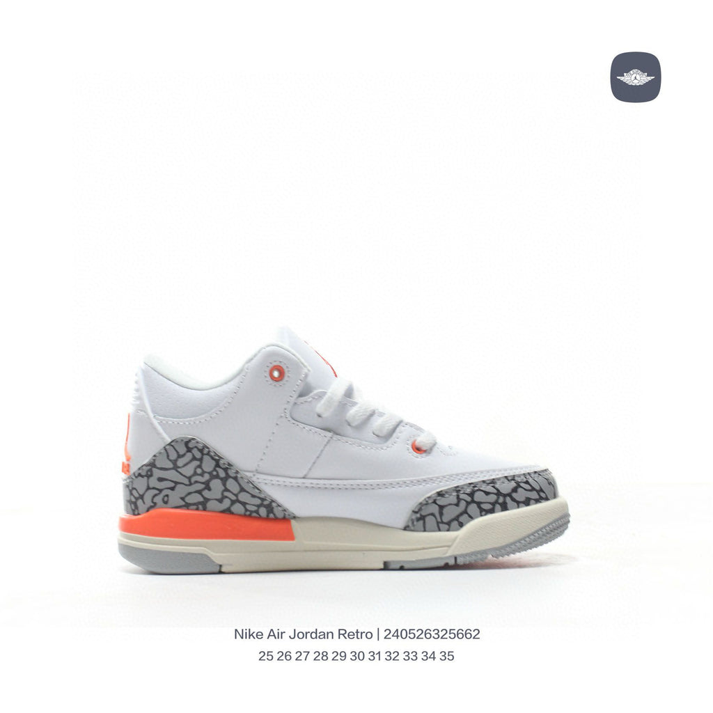 Joe 3" white, cream, orange"