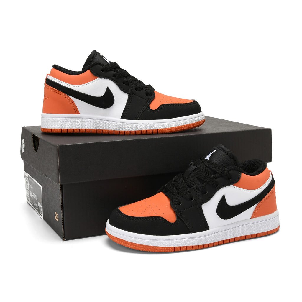 Qiaoyi low-top shoelaces" white, black, orange"