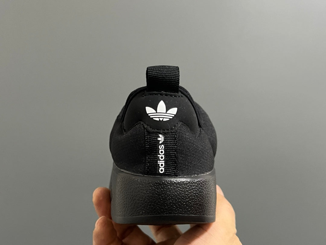 Adidas Bread Children's Slip-On Cotton Shoes" black"