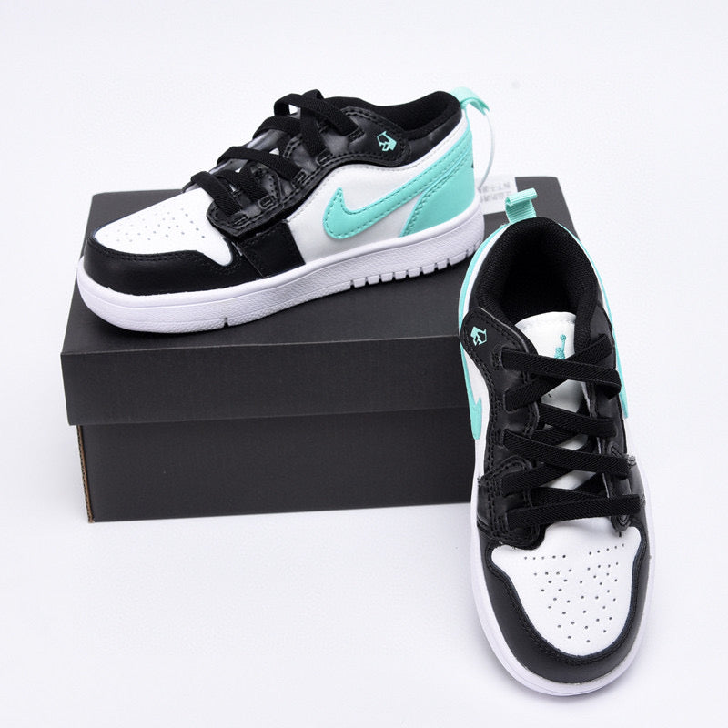 Joe 1 magic buckle children's shoes" white, black, Turquoise"