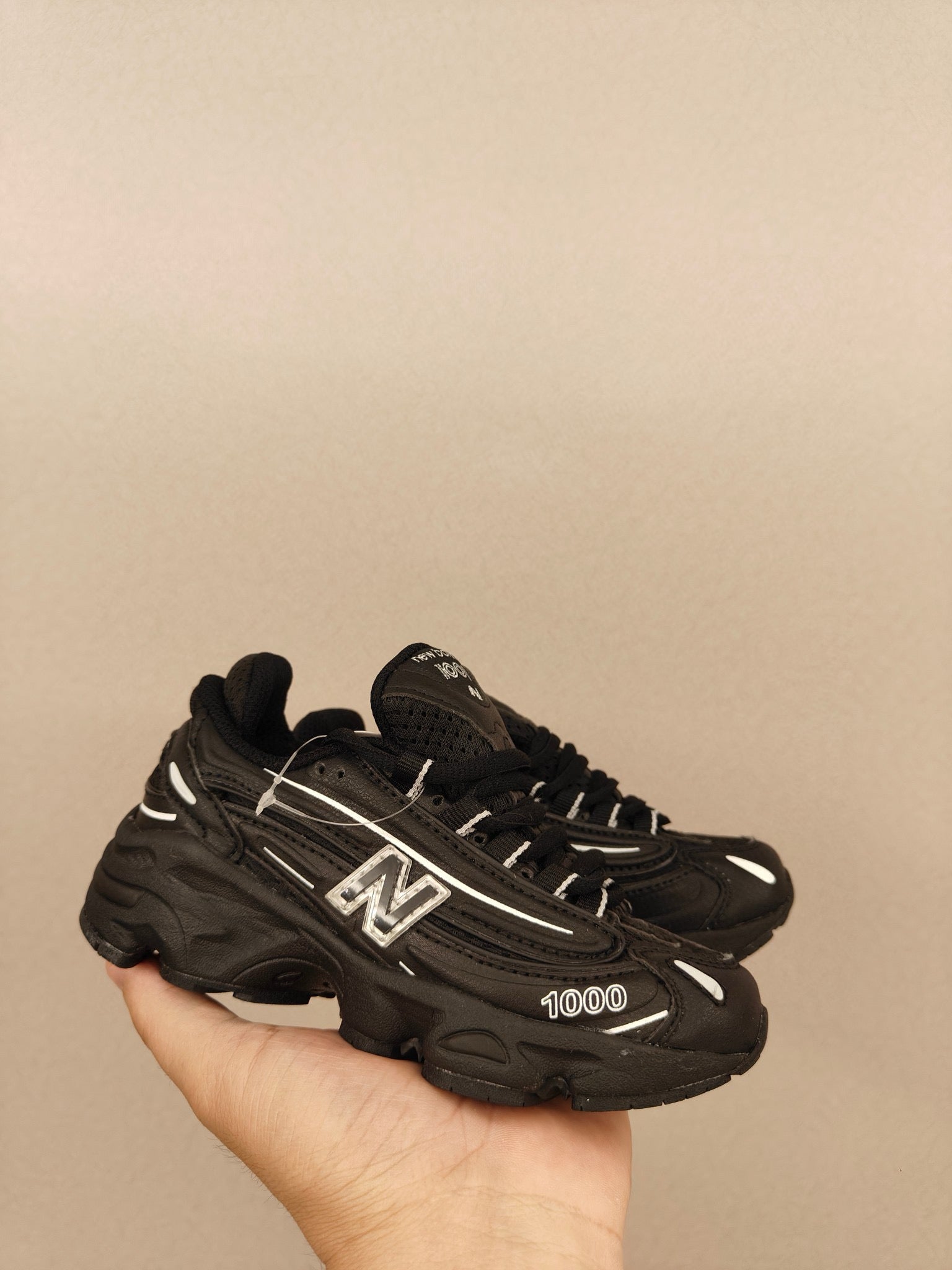 NB1000 lace-up children's shoes" black"