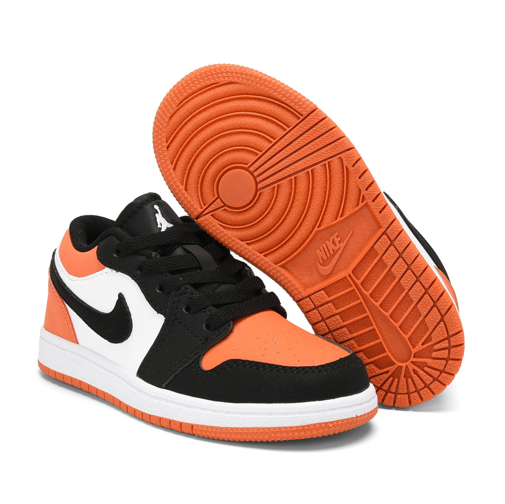 Qiaoyi low-top shoelaces" white, black, orange"
