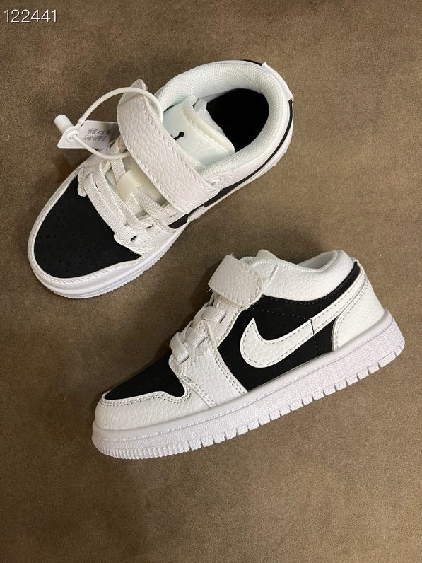AIR JORDAN 1 low-top Velcro" white, black"