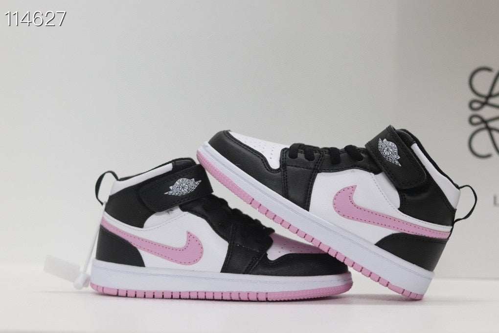 Joe's high-top Velcro children's shoes" white, black, pink"