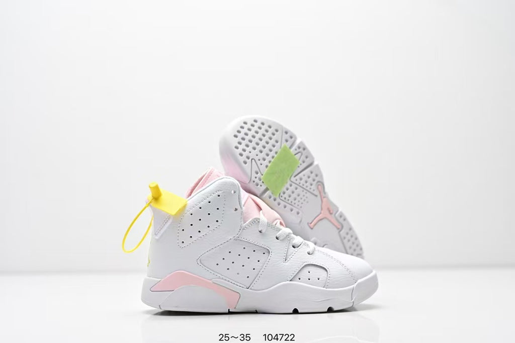 Joe 6 split leather children's shoes "white, pink"