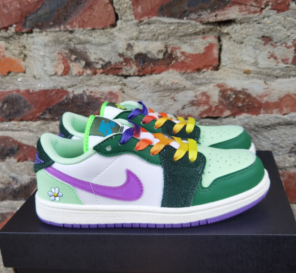 Joe 1 Low Top" white, green, purple"