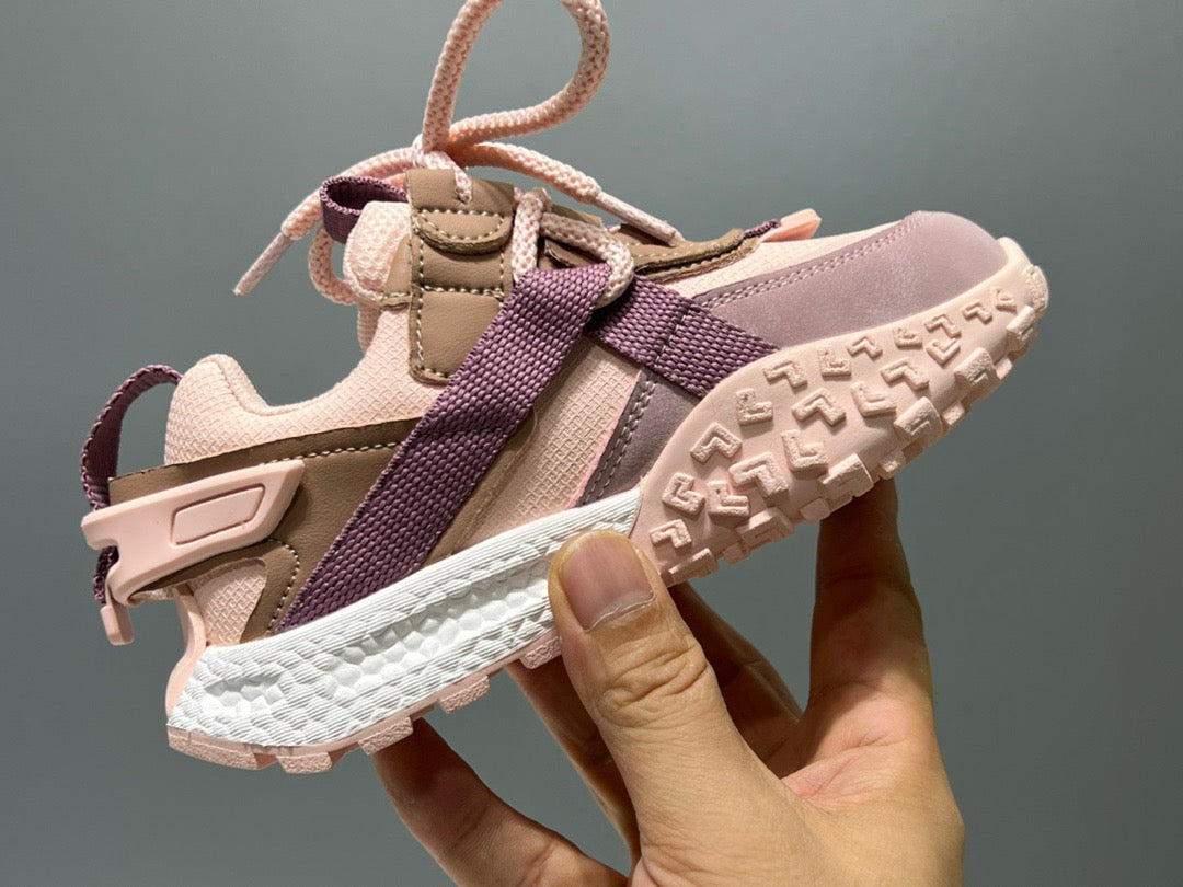 Nike's new tire-soled Velcro children's shoes " pink, purple"