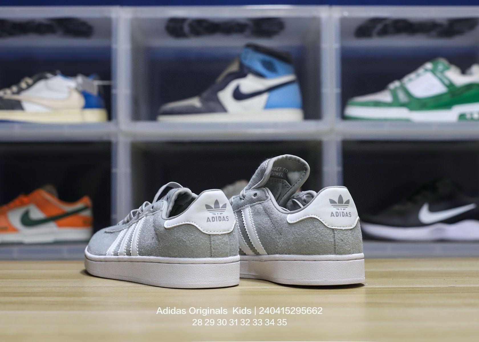 Adidas clover pig leather sneakers "gray"