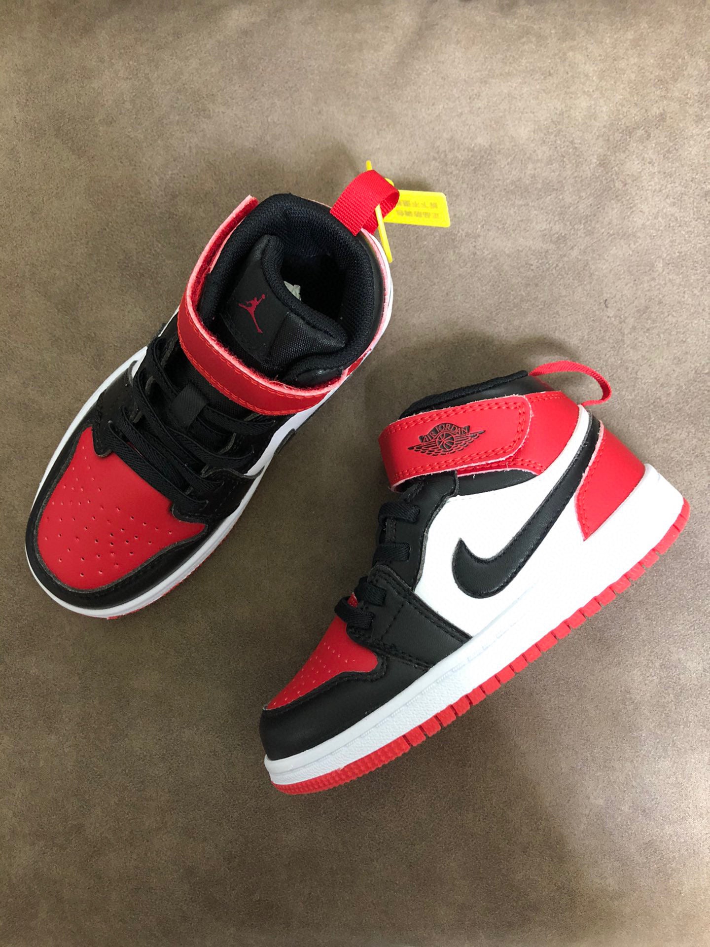 Joe's high-top Velcro children's shoes" red, white, black"